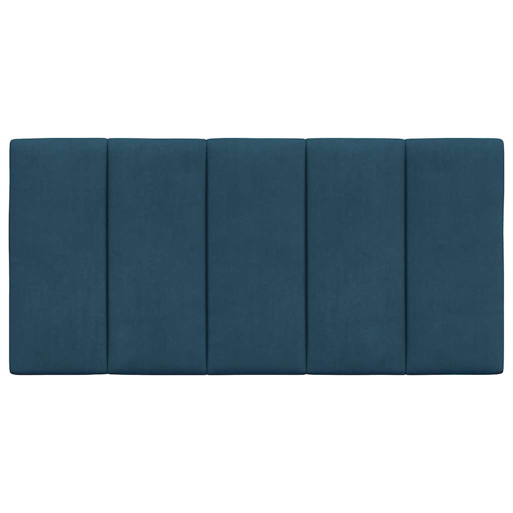 Kopfteil-Kissen "Hanko" Blau 100 cm Samt