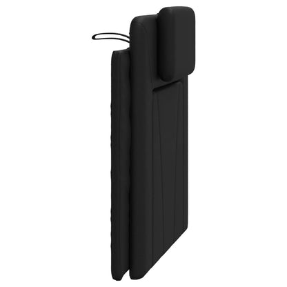 Kopfteil-Kissen "Viana" Schwarz 80 cm Kunstleder