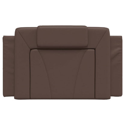 Kopfteil-Kissen "Viana" Braun 90 cm Kunstleder