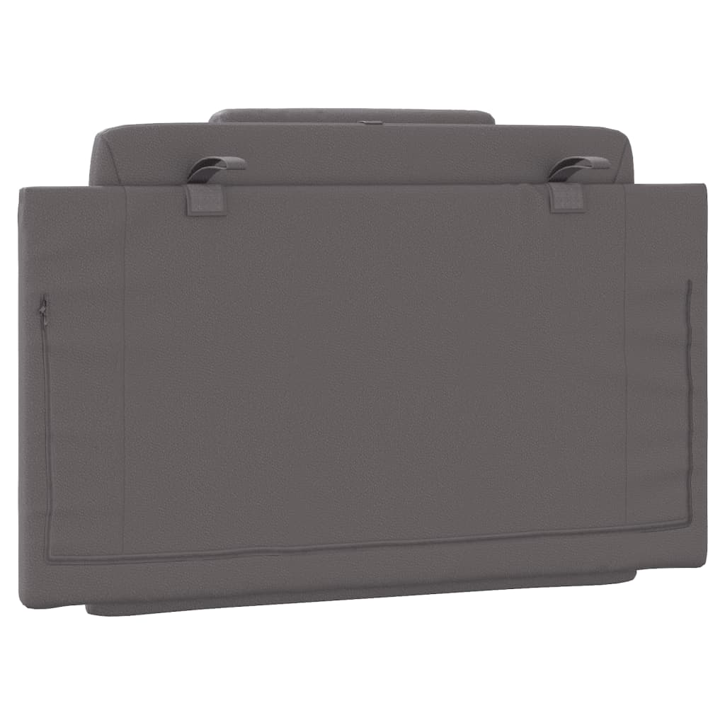 Kopfteil-Kissen "Viana" Grau 90 cm Kunstleder