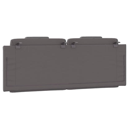 Kopfteil-Kissen "Viana" Grau 140 cm Kunstleder