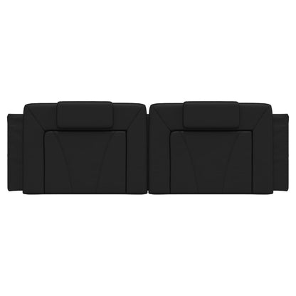 Kopfteil-Kissen "Viana" Schwarz 160 cm Kunstleder