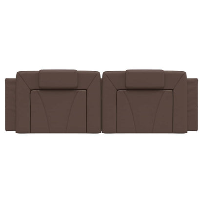 Kopfteil-Kissen "Viana" Braun 160 cm Kunstleder