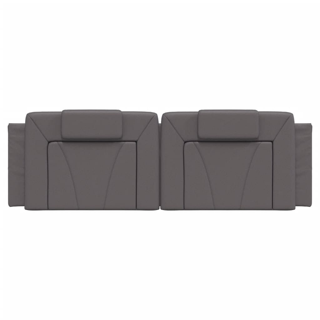 Kopfteil-Kissen "Viana" Grau 160 cm Kunstleder