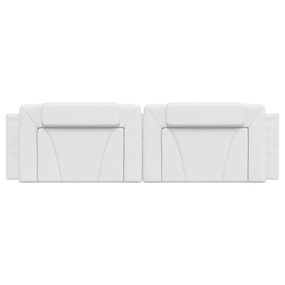 Kopfteil-Kissen "Viana" Weiß 180 cm Kunstleder