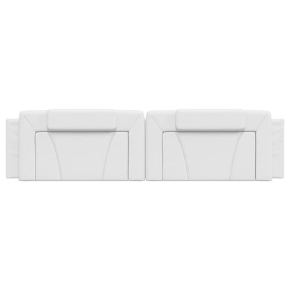 Kopfteil-Kissen "Viana" Weiß 200 cm Kunstleder