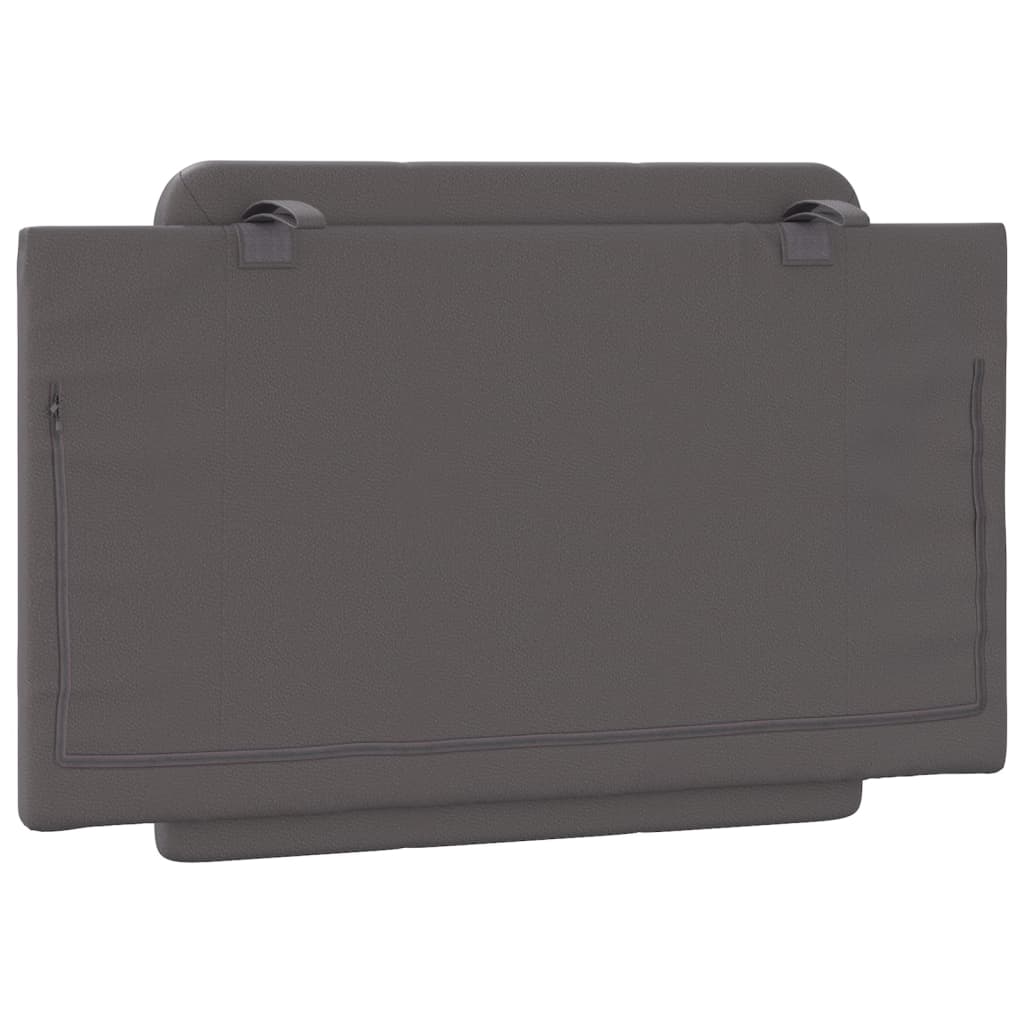 Kopfteil-Kissen "Zadar" Grau 90 cm Kunstleder