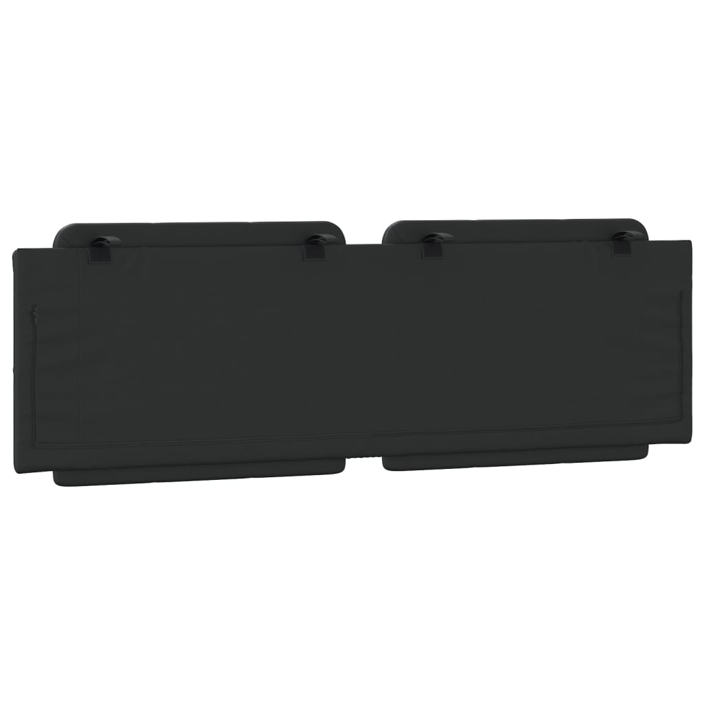 Kopfteil-Kissen "Zadar" Schwarz 160 cm Kunstleder