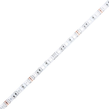 Bettgestell mit LED Räuchereiche 140x200 cm