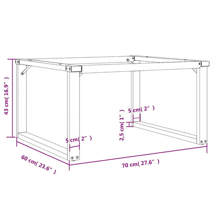 Couchtischbeine O-Gestell 70x60x43 cm Stahl