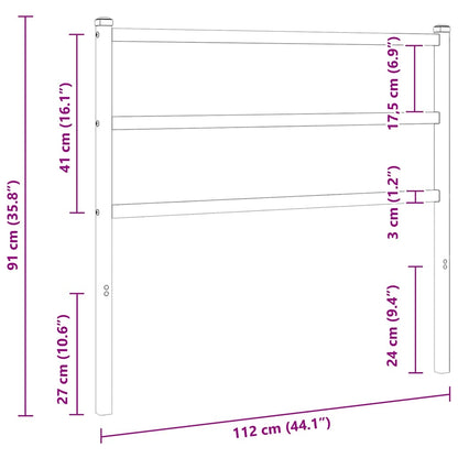 Ersatz-Kopfteil Metall Schwarz 107 cm