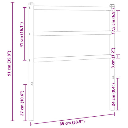 Ersatz-Kopfteil Metall Weiß 80 cm