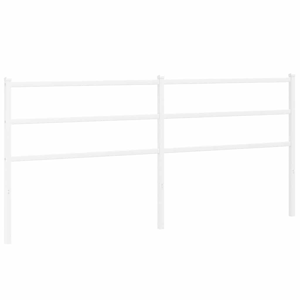 Ersatz-Kopfteil Metall Weiß 180 cm