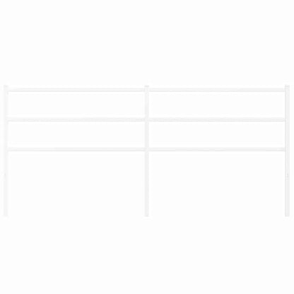 Ersatz-Kopfteil Metall Weiß 193 cm