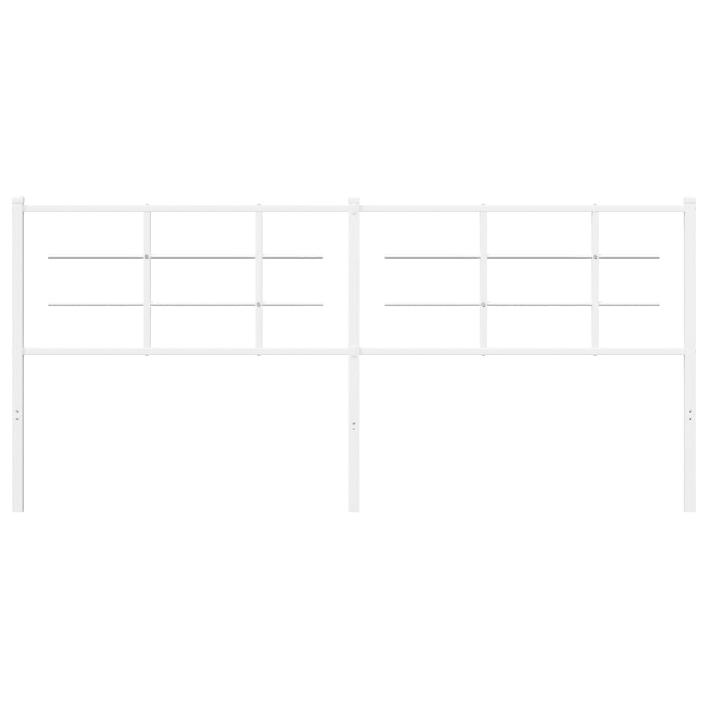 Ersatz-Kopfteil Metall Weiß 200 cm