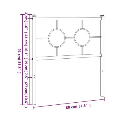 Ersatz-Kopfteil Metall Schwarz 75 cm