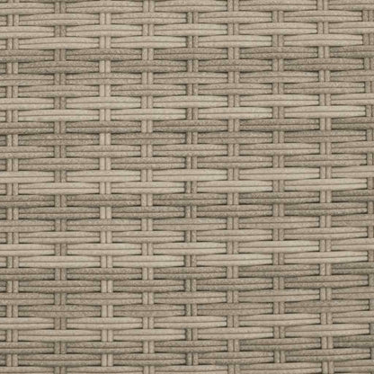 Gartensofa 2-Sitzer Sonnenschirm und Hocker Hellgrau Polyrattan