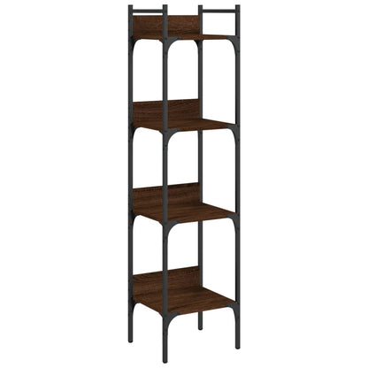 Bücherregal 4 Böden Braun Eichen-Optik 35x30x138,5 cm