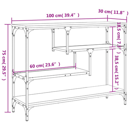 Konsolentisch Räuchereiche 100x30x75 cm Holzwerkstoff