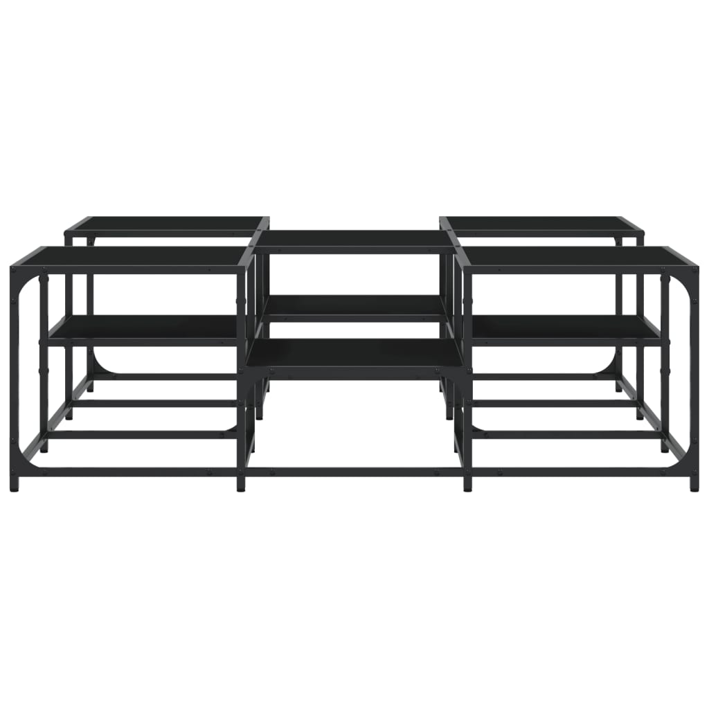 Couchtisch Schwarz 121x121x40 cm Holzwerkstoff