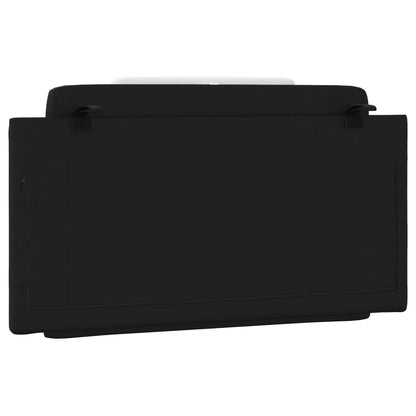 Kopfteilkissen "Viana" Schwarz-Weiß 100 cm Kunstleder