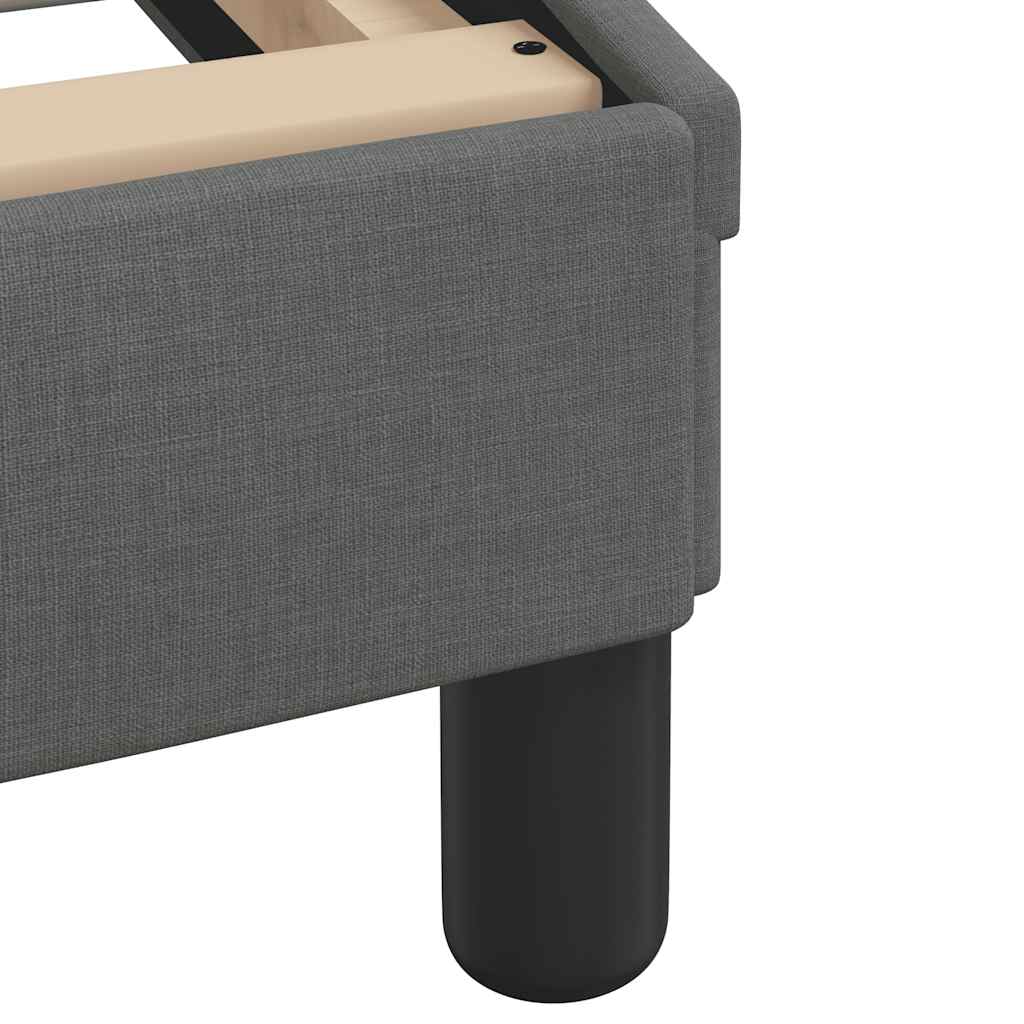 Bettgestell ohne Matratze "Hvar" Dunkelgrau 200x200 cm Stoff