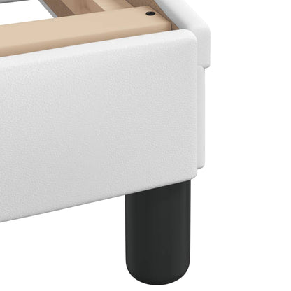 Bett mit Matratze "Dover" Weiß 90x190 cm Kunstleder