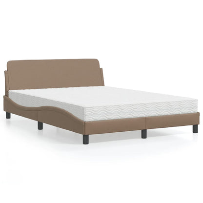 Bett mit Matratze "Dover" Cappuccino-Braun 120x200 cm Kunstleder