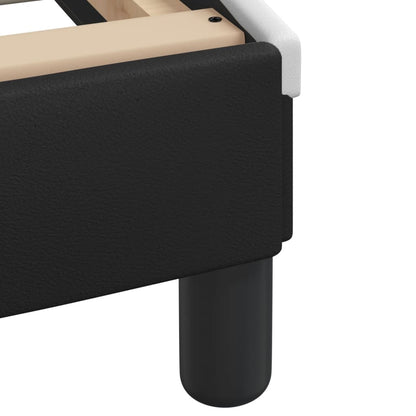 Bett mit Matratze "Dover" Schwarz und Weiß 140x200 cm Kunstleder