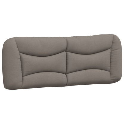 Bett mit Matratze "Hvar" Taupe 140x190 cm Stoff