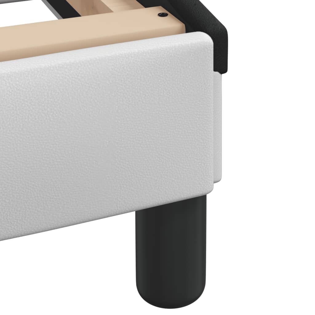 Bett mit Matratze "Zadar" Weiß und Schwarz 160x200 cm Kunstleder