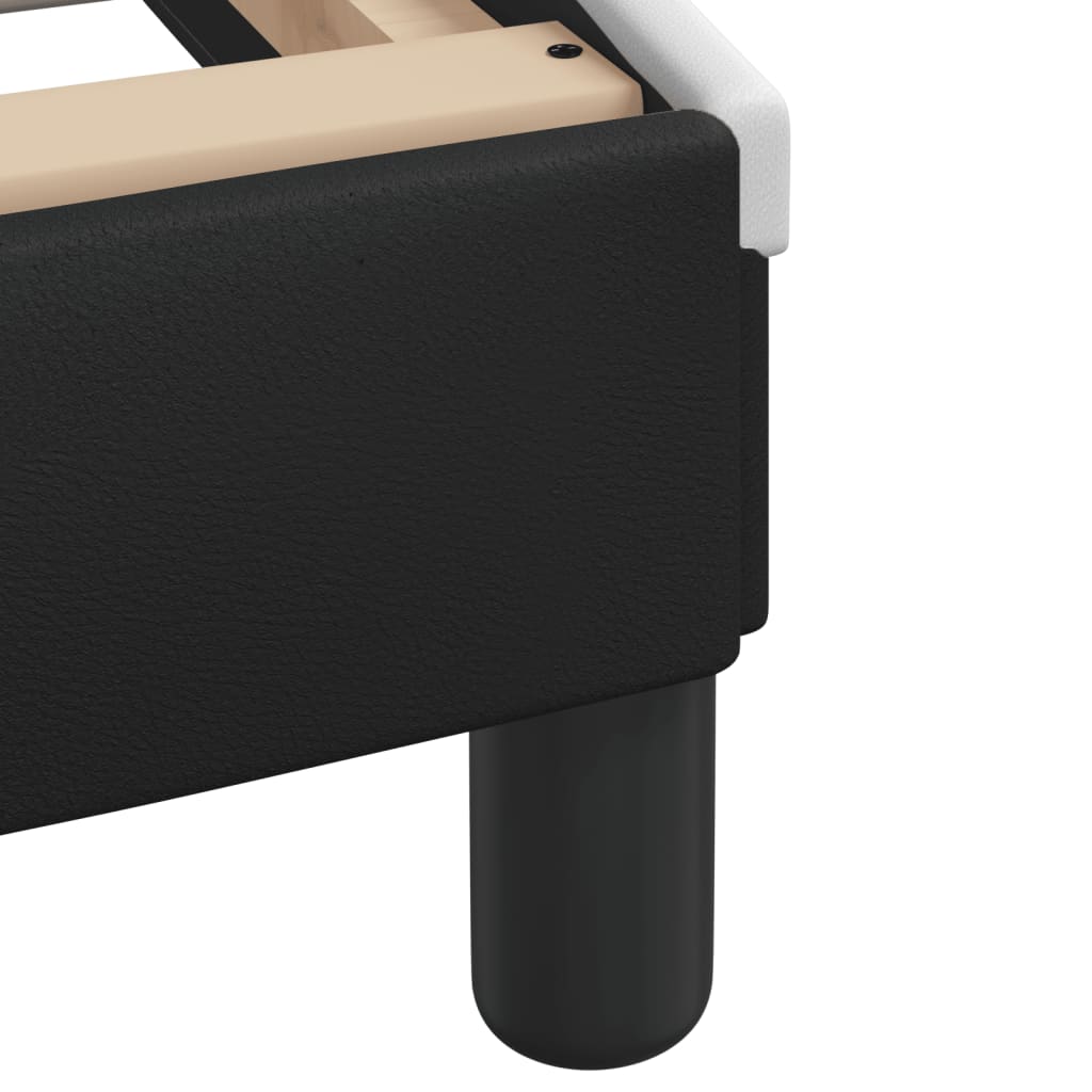 Bett mit Matratze "Zadar" Schwarz und Weiß 180x200 cm Kunstleder