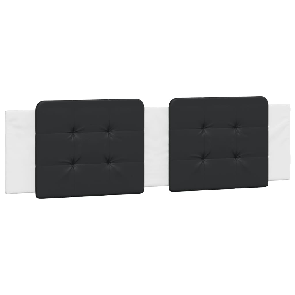 Bett mit Matratze "Zadar" Weiß und Schwarz 180x200 cm Kunstleder