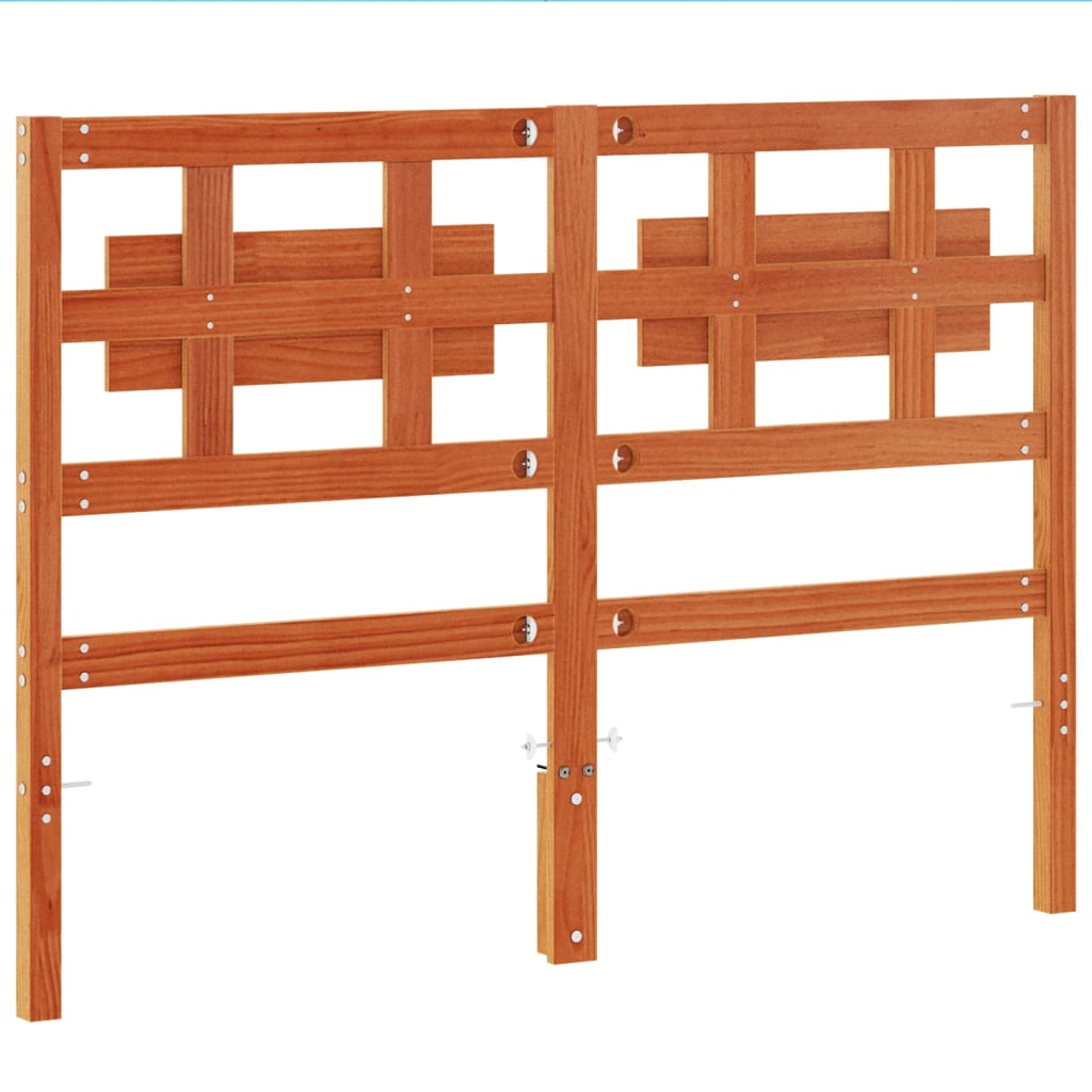 Kopfteil Wachsbraun 135 cm Massivholz Kiefer