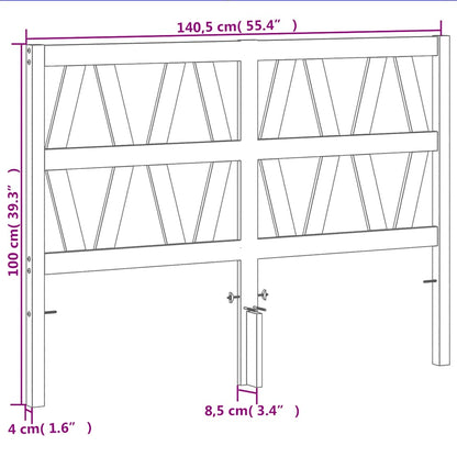 Kopfteil Wachsbraun 135 cm Massivholz Kiefer