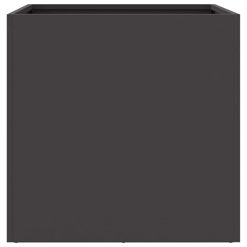 Pflanzkübel Schwarz 42x40x39 cm Stahl