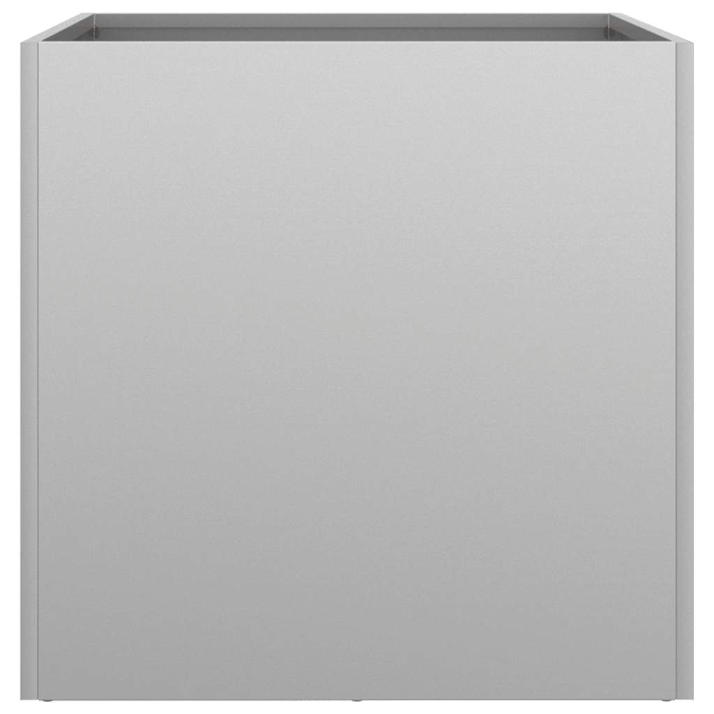 Pflanzkübel Silbern 49x47x46 cm Verzinkter Stahl