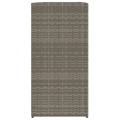 Pflanzkübel 2 Stk. Grau 40x40x80 cm Poly Rattan