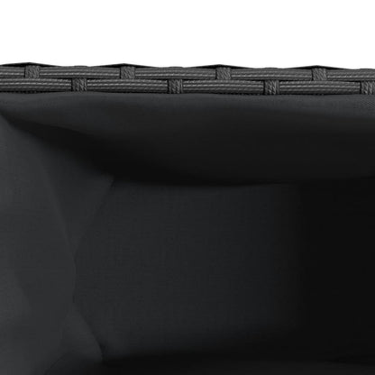 Pflanzkübel mit 3 Töpfen 2 Stk. Schwarz 105x30x32cm Poly Rattan