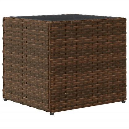 Pflanzkübel 2 Stk. Braun 36x30x32 cm Poly Rattan