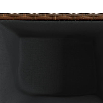 Pflanzkübel 2 Stk. Braun 36x30x32 cm Poly Rattan