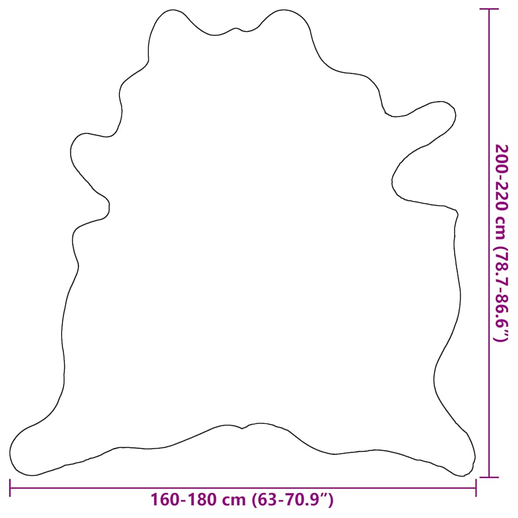 Teppich Echtes Rindsleder Schwarz und Weiß 180x220 cm