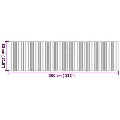 Teppich Rechteckig Natur 80x300 cm Bambus