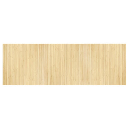 Teppich Rechteckig Hell Natur 100x300 cm Bambus