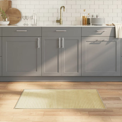 Teppich Rechteckig Hell Natur 60x100 cm Bambus