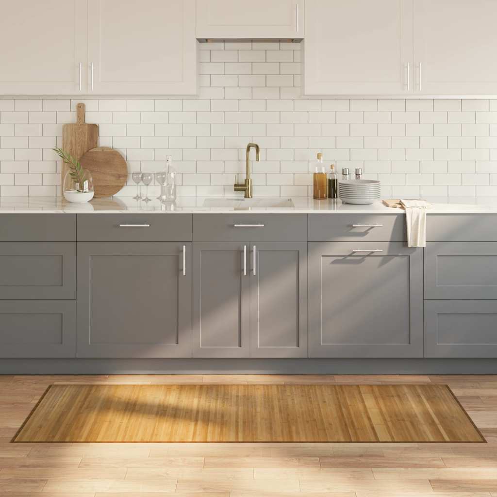 Teppich Rechteckig Natur 70x200 cm Bambus