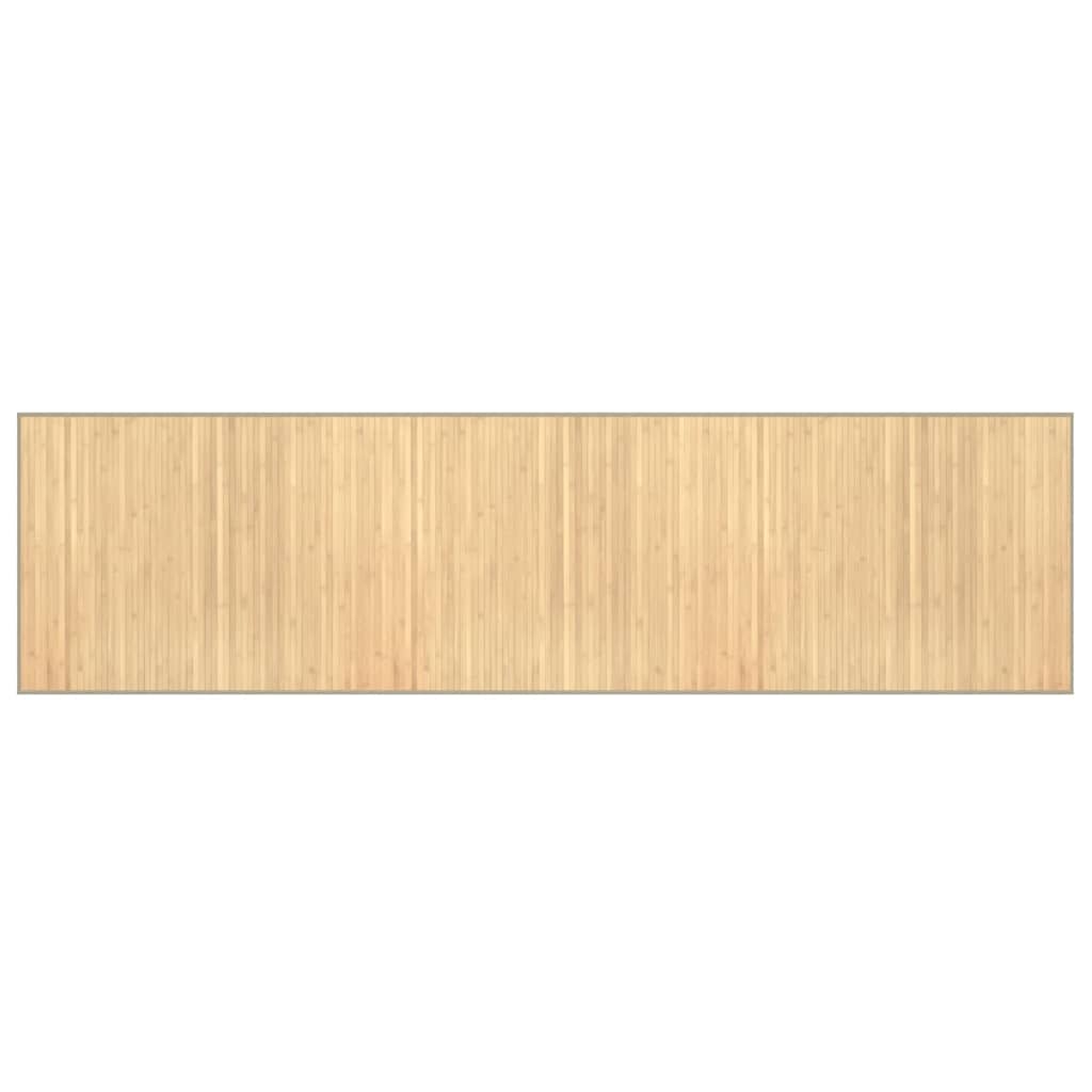 Teppich Rechteckig Hell Natur 80x300 cm Bambus