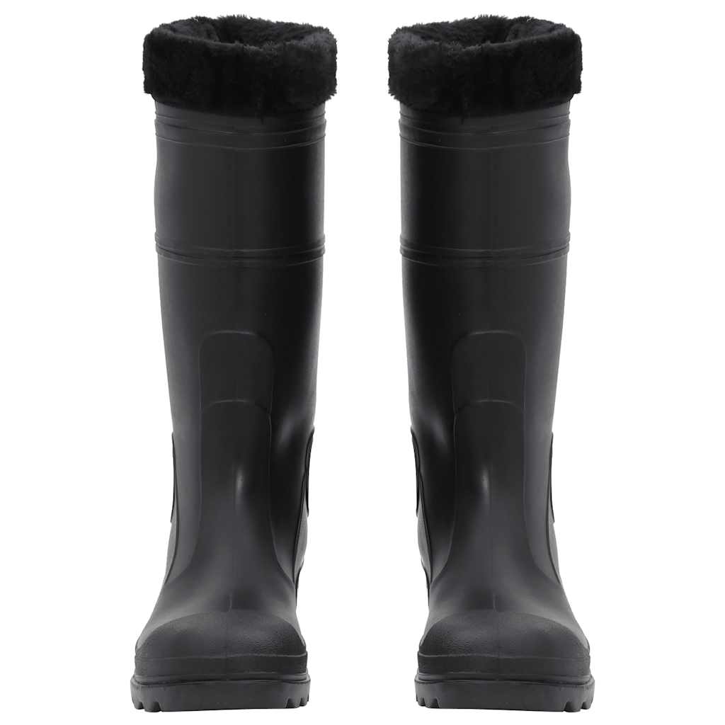 Gummistiefel mit Herausnehmbarem Innenfutter Schwarz Gr. 42 PVC