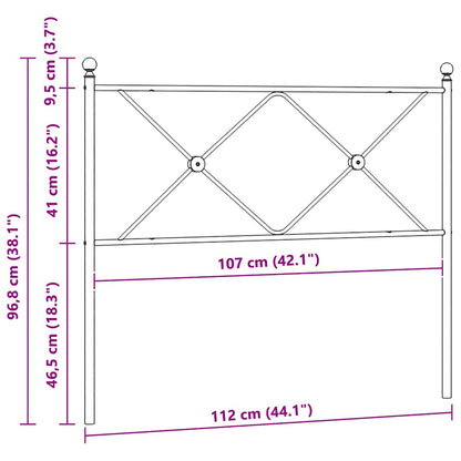 Ersatz-Kopfteil Metall Schwarz 107 cm