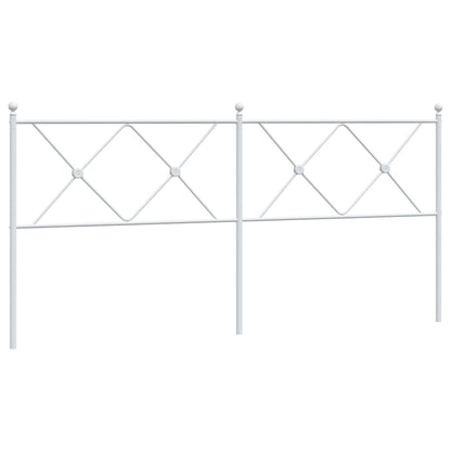 Ersatz-Kopfteil Metall Weiß 180 cm
